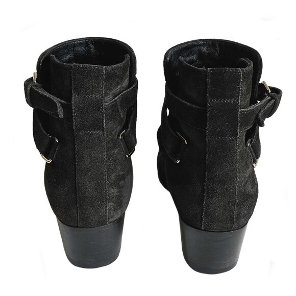 SAINT LAURENT BLACK SUEDE BLAKE JODHPUR ANKLE BOOTS (35) - Picture 4 of 11